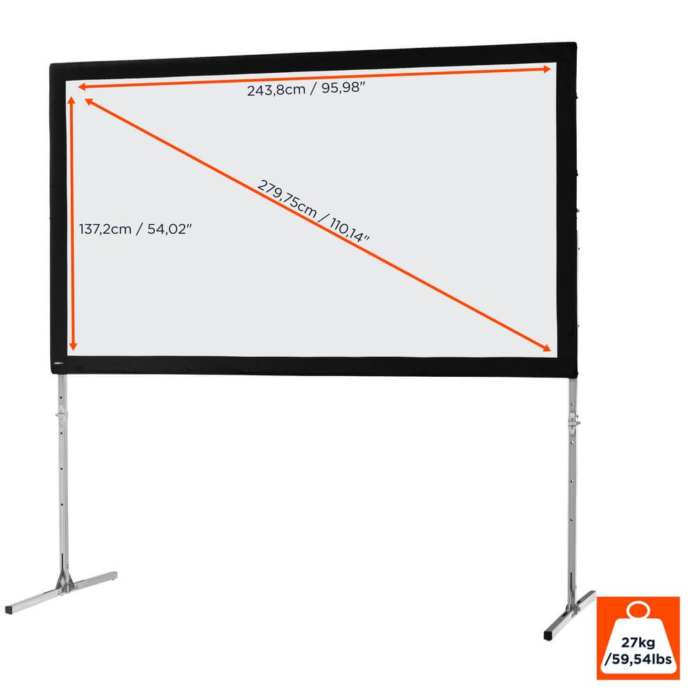 Mobile folding frame screen